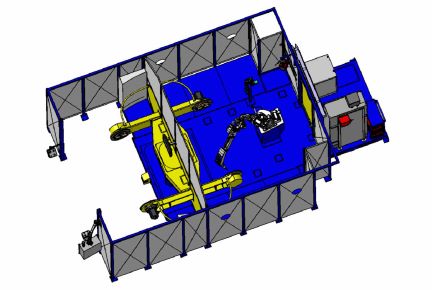 Cellule 1 robot 5 axes Visuel 3D