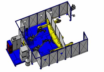 Cellule 2 robots 3 axes Visuel 3D